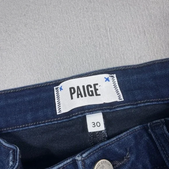 Paige Jeans Women 30 Hoxton Slim Straight Dark Wash‎ Stretch Denim Casual - Picture 6 of 11